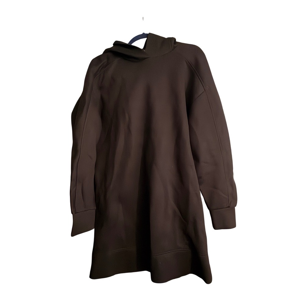 COS Black Hooded Sweatshirt Dress Oversized Rayon Long Sleeve OS M L